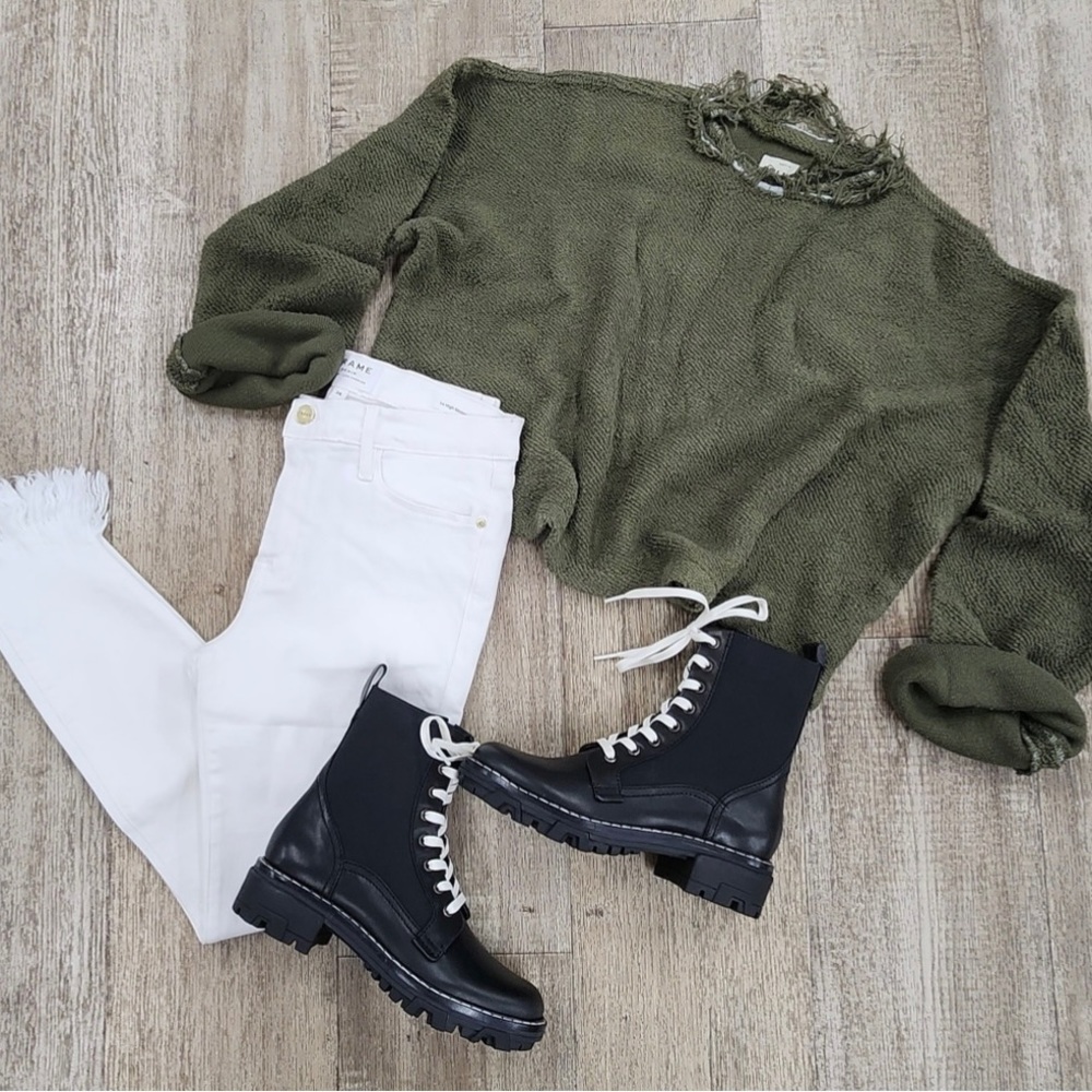 💚NEW SIMON MILLER RAW EDGE TERRY SWEATER